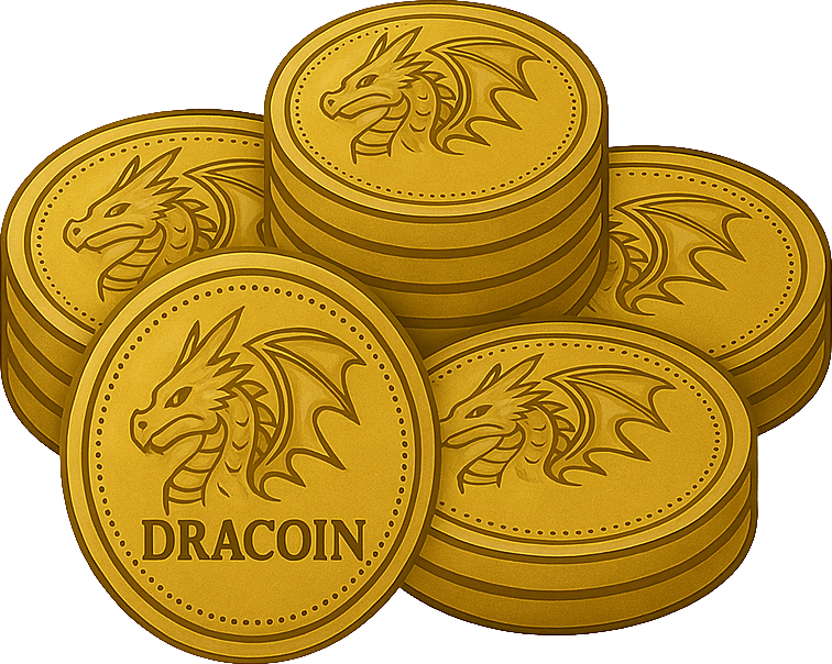 Small pile of Dracoins