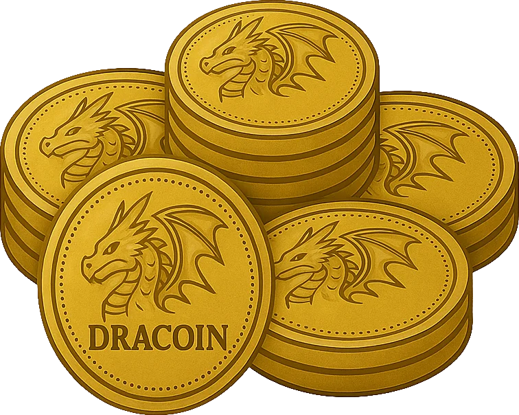 Small pile of Dracoins