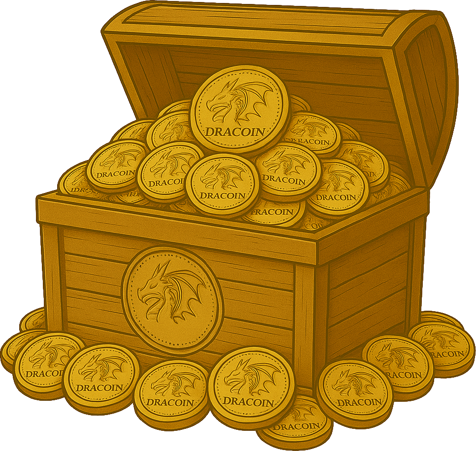 Chest packed with Dracoins