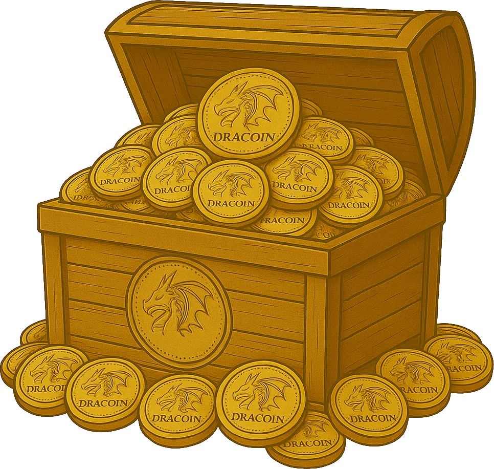 Chest packed with Dracoins